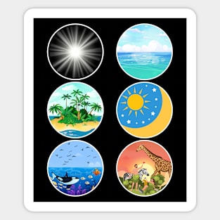 6 Days of Creation – Genesis 1-2 School Teacher & Kids Sticker